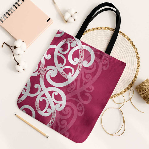 Breast Cancer Awareness Maori Tote Bag Koru Kowhaiwhai - Aussie Hoodie