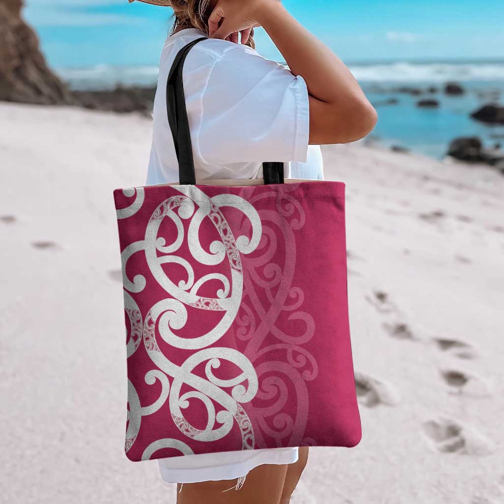 Breast Cancer Awareness Maori Tote Bag Koru Kowhaiwhai - Aussie Hoodie