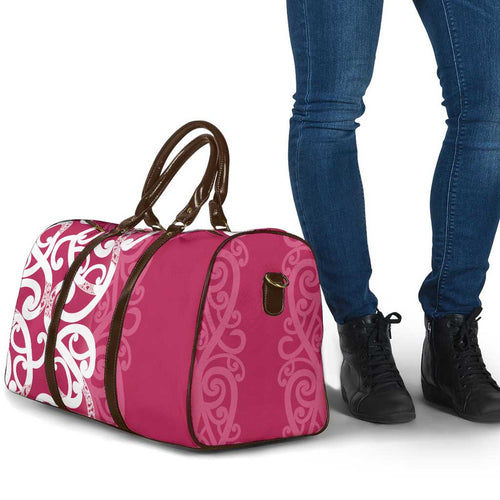 Breast Cancer Awareness Maori Travel Bag Koru Kowhaiwhai - Aussie Hoodie