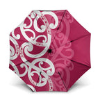 Breast Cancer Awareness Maori Umbrella Koru Kowhaiwhai - Aussie Hoodie