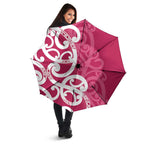Breast Cancer Awareness Maori Umbrella Koru Kowhaiwhai - Aussie Hoodie