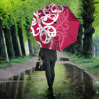 Breast Cancer Awareness Maori Umbrella Koru Kowhaiwhai - Aussie Hoodie
