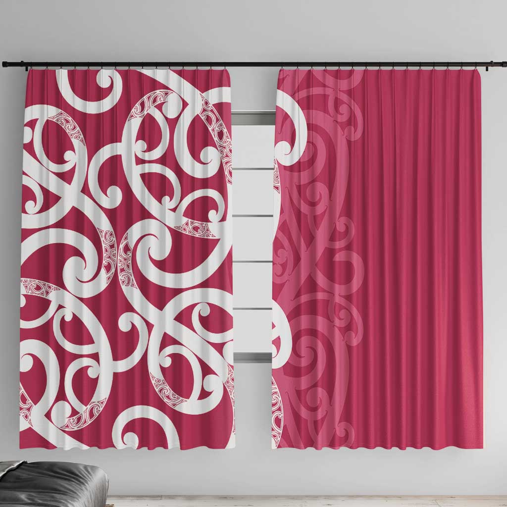Breast Cancer Awareness Maori Window Curtain Koru Kowhaiwhai - Aussie Hoodie