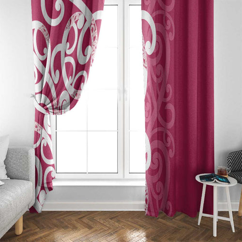 Breast Cancer Awareness Maori Window Curtain Koru Kowhaiwhai - Aussie Hoodie