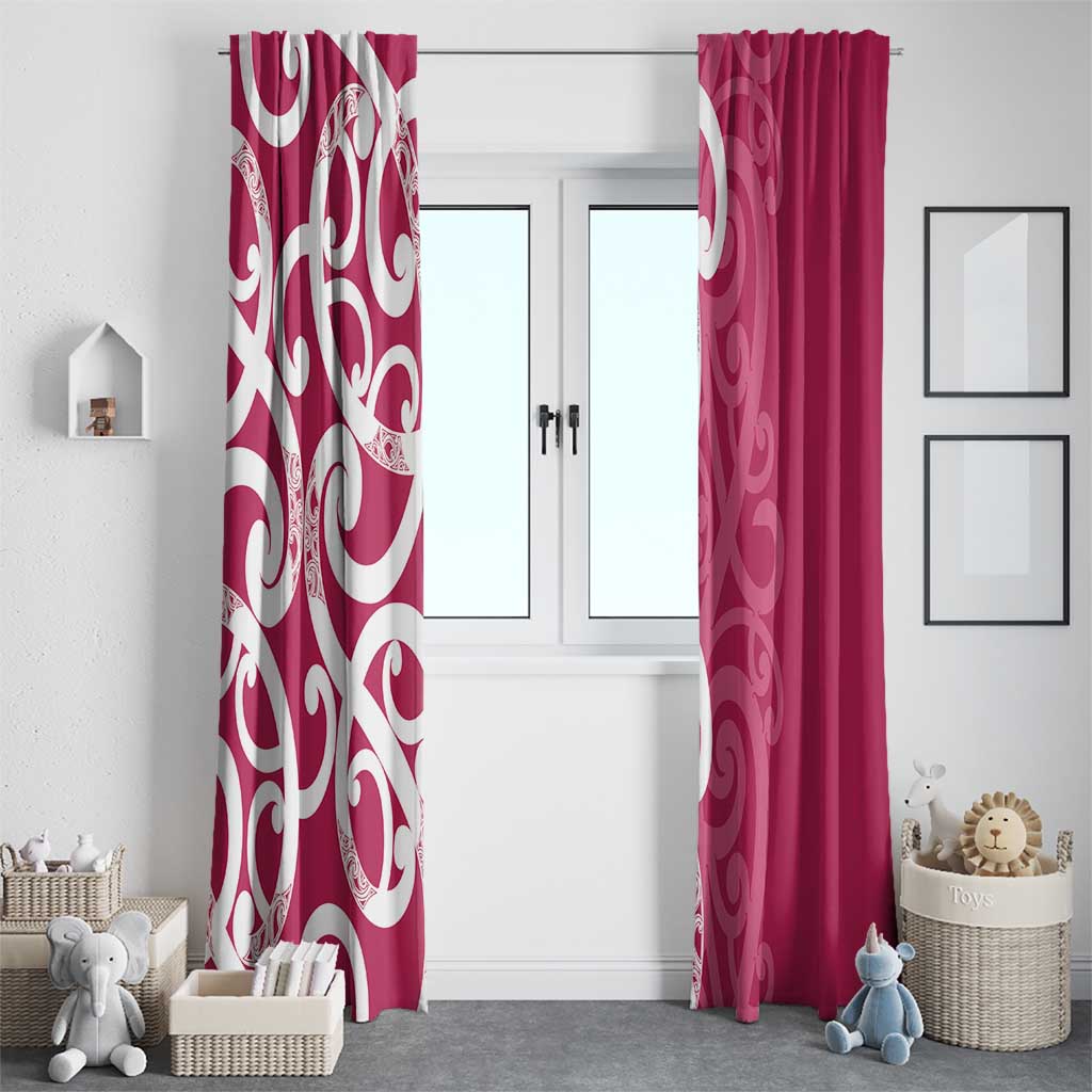 Breast Cancer Awareness Maori Window Curtain Koru Kowhaiwhai - Aussie Hoodie