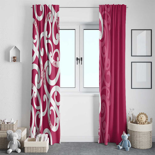Breast Cancer Awareness Maori Window Curtain Koru Kowhaiwhai - Aussie Hoodie