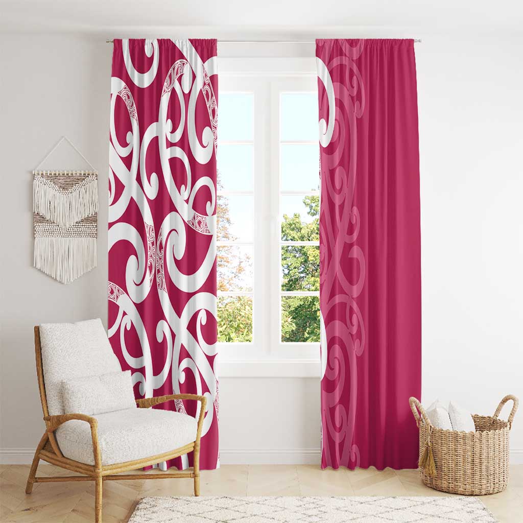 Breast Cancer Awareness Maori Window Curtain Koru Kowhaiwhai - Aussie Hoodie