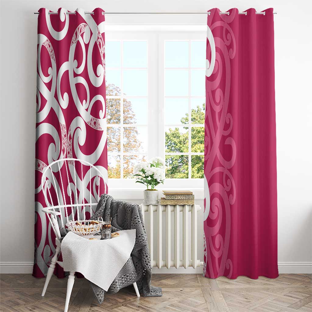 Breast Cancer Awareness Maori Window Curtain Koru Kowhaiwhai - Aussie Hoodie