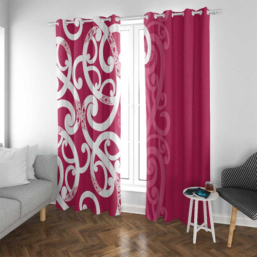 Breast Cancer Awareness Maori Window Curtain Koru Kowhaiwhai - Aussie Hoodie