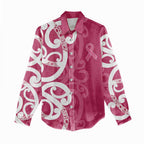 Breast Cancer Awareness Maori Women Casual Shirt Koru Kowhaiwhai - Aussie Hoodie