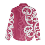 Breast Cancer Awareness Maori Women Casual Shirt Koru Kowhaiwhai - Aussie Hoodie