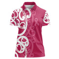 Breast Cancer Awareness Maori Women Polo Shirt Koru Kowhaiwhai - Aussie Hoodie