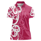 Breast Cancer Awareness Maori Women Polo Shirt Koru Kowhaiwhai - Aussie Hoodie