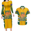 custom-australia-soccer-couples-matching-long-sleeve-bodycon-dress-and-hawaiian-shirt-go-matildas-dynamic-national-colors