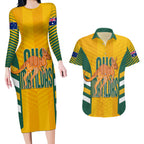 custom-australia-soccer-couples-matching-long-sleeve-bodycon-dress-and-hawaiian-shirt-go-matildas-dynamic-national-colors