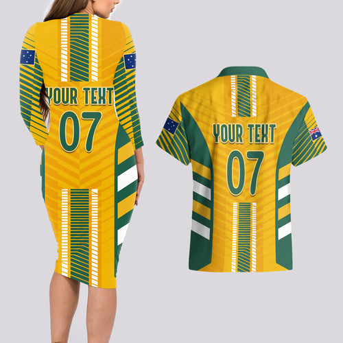custom-australia-soccer-couples-matching-long-sleeve-bodycon-dress-and-hawaiian-shirt-go-matildas-dynamic-national-colors