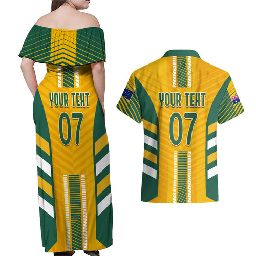 custom-australia-soccer-couples-matching-off-shoulder-maxi-dress-and-hawaiian-shirt-go-matildas-dynamic-national-colors