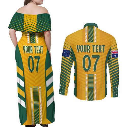 custom-australia-soccer-couples-matching-off-shoulder-maxi-dress-and-long-sleeve-button-shirt-go-matildas-dynamic-national-colors