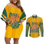custom-australia-soccer-couples-matching-off-shoulder-short-dress-and-long-sleeve-button-shirt-go-matildas-dynamic-national-colors