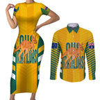 custom-australia-soccer-couples-matching-short-sleeve-bodycon-dress-and-long-sleeve-button-shirt-go-matildas-dynamic-national-colors