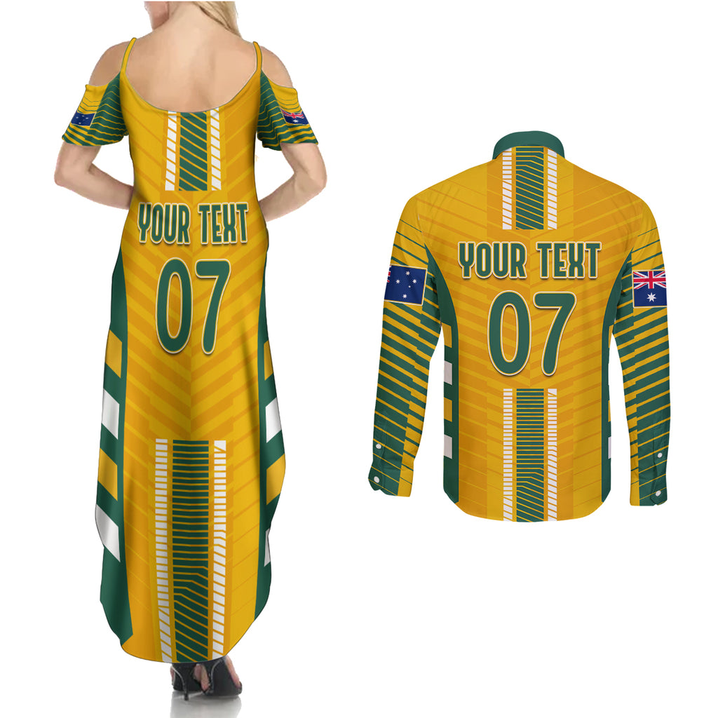 custom-australia-soccer-couples-matching-summer-maxi-dress-and-long-sleeve-button-shirt-go-matildas-dynamic-national-colors