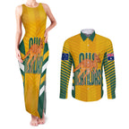 custom-australia-soccer-couples-matching-tank-maxi-dress-and-long-sleeve-button-shirt-go-matildas-dynamic-national-colors