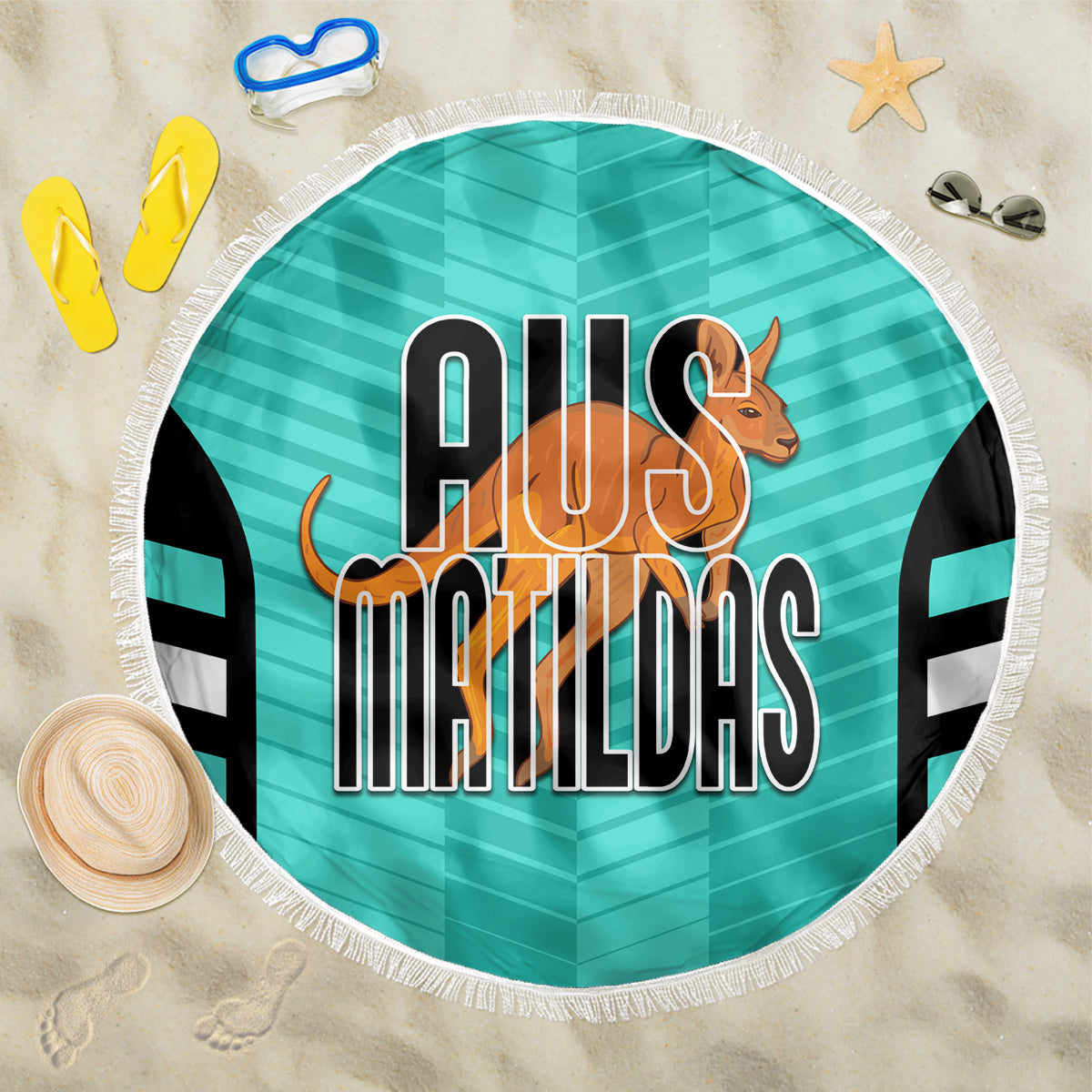 custom-australia-soccer-beach-blanket-go-matildas-dynamic-turquoise