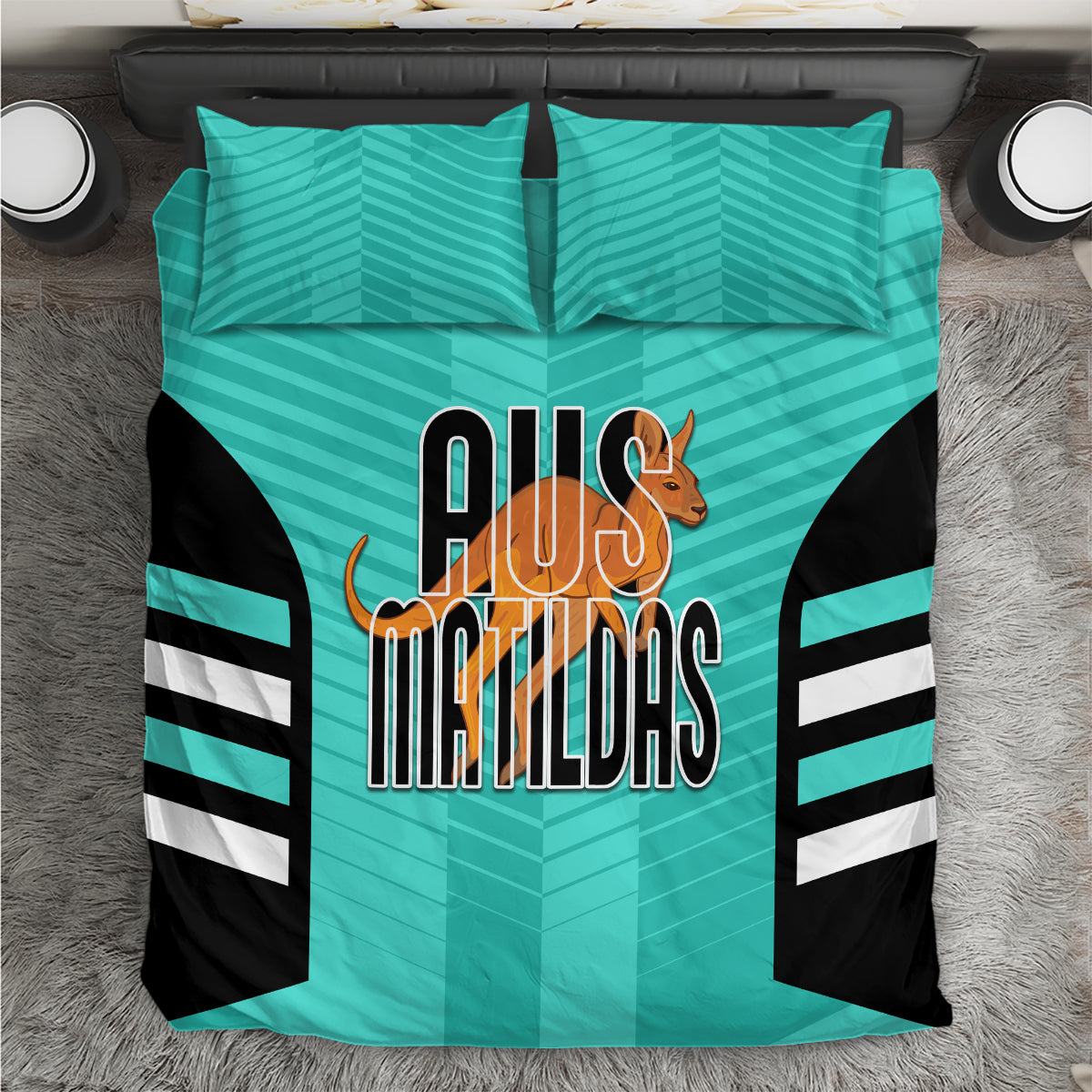 custom-australia-soccer-bedding-set-go-matildas-dynamic-turquoise