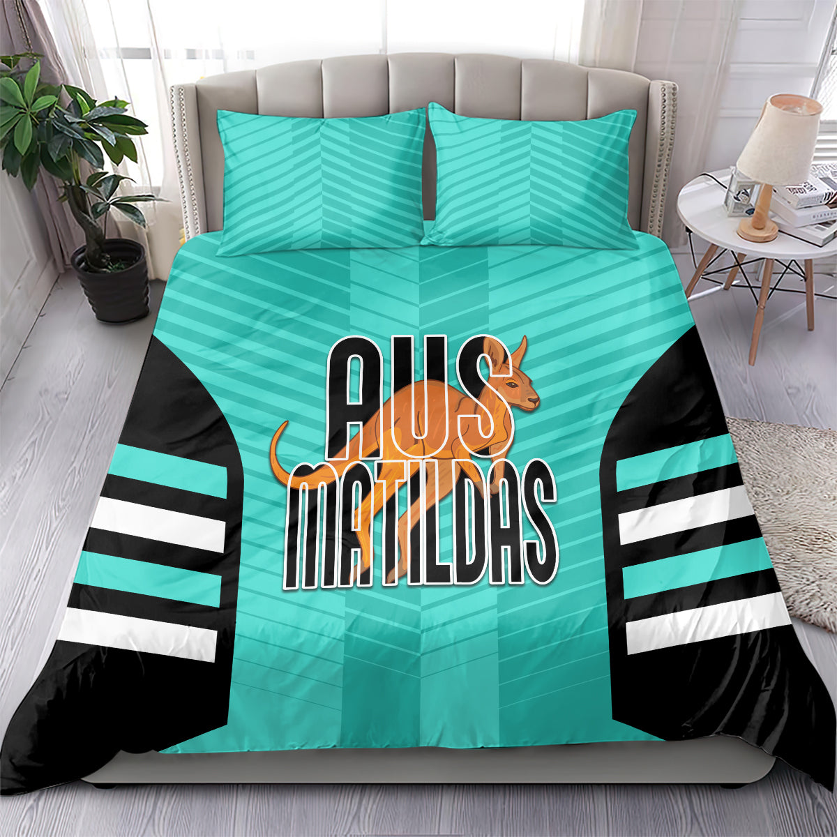 custom-australia-soccer-bedding-set-go-matildas-dynamic-turquoise