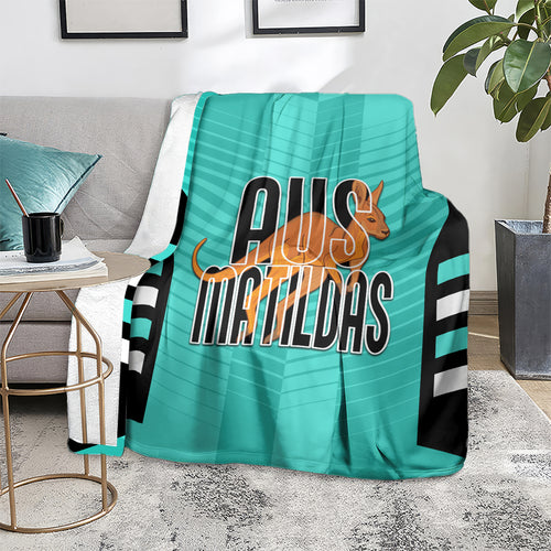 custom-australia-soccer-blanket-go-matildas-dynamic-turquoise