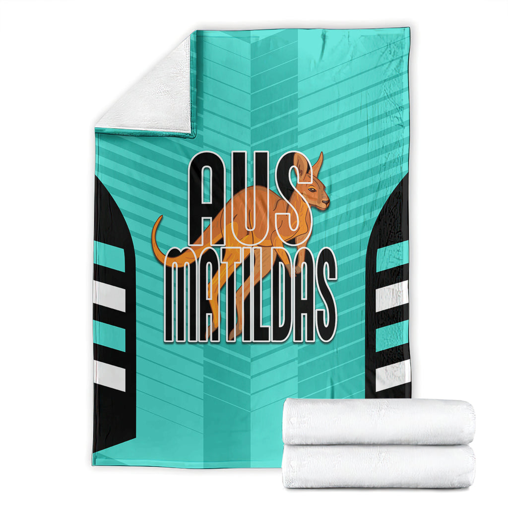 custom-australia-soccer-blanket-go-matildas-dynamic-turquoise