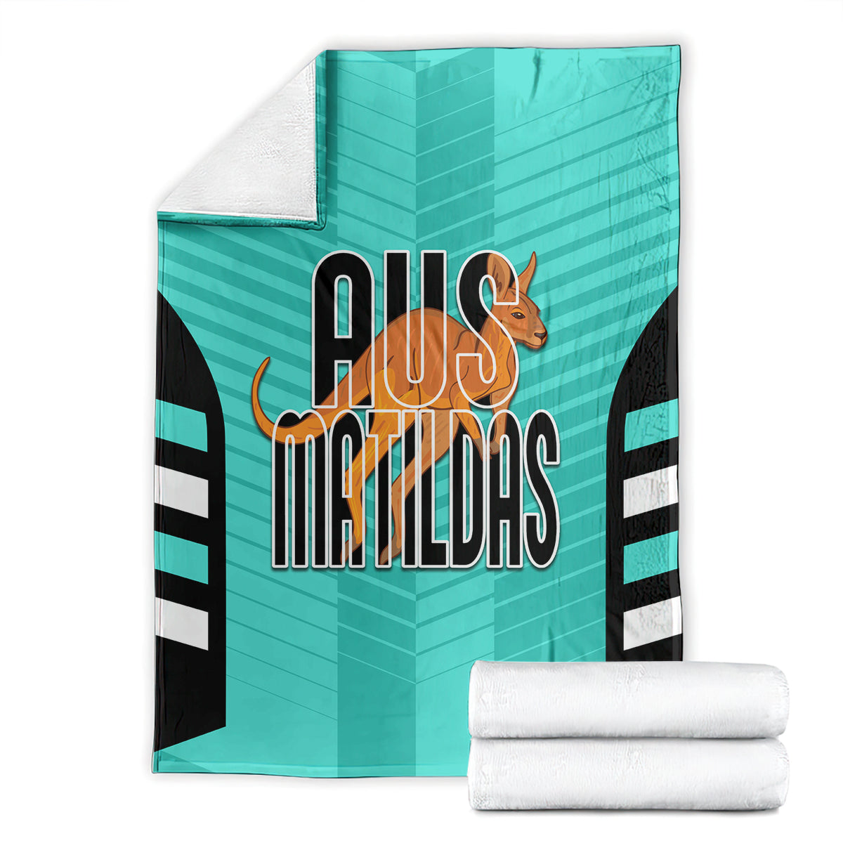 custom-australia-soccer-blanket-go-matildas-dynamic-turquoise