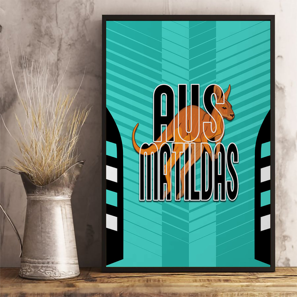 custom-australia-soccer-canvas-wall-art-go-matildas-dynamic-turquoise