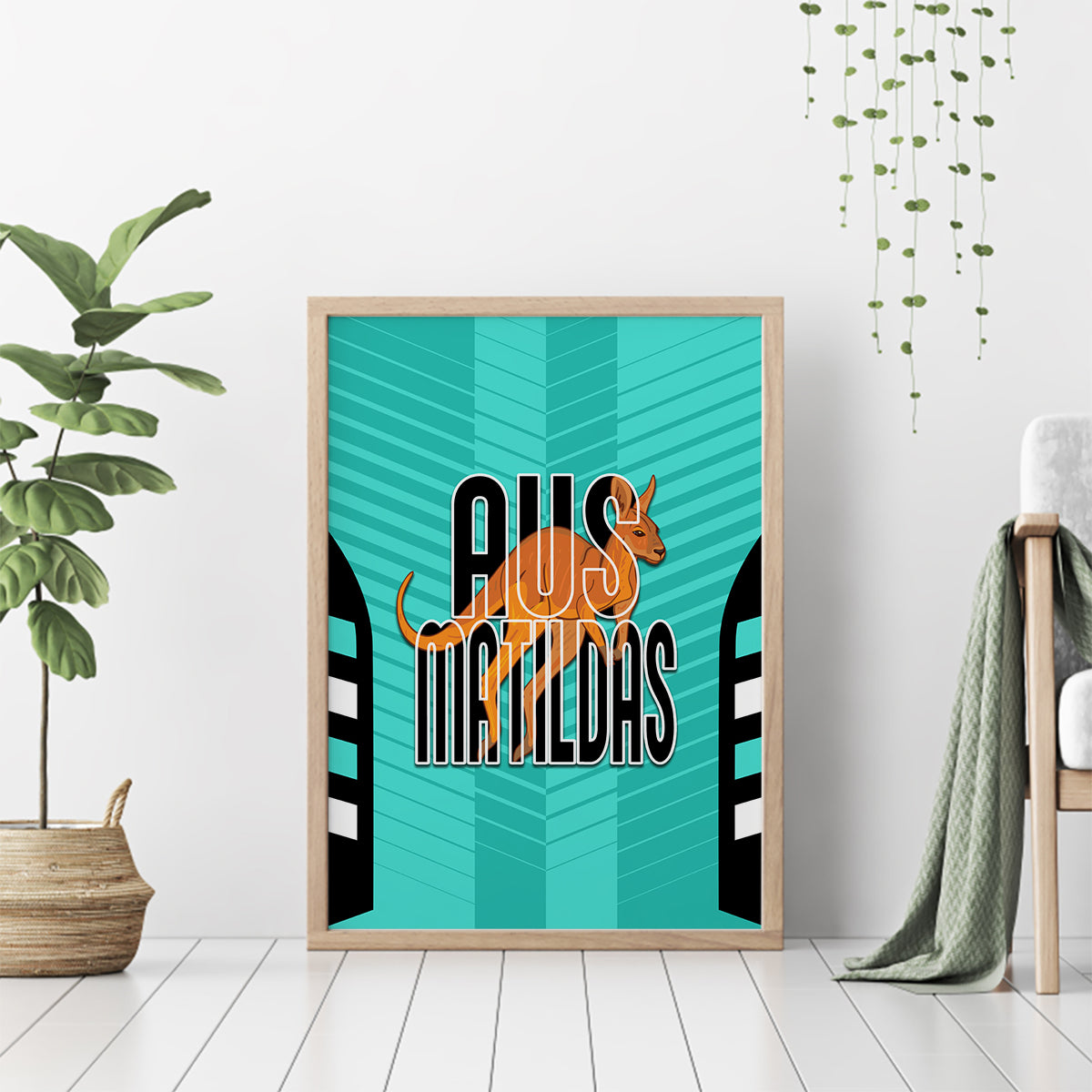 custom-australia-soccer-canvas-wall-art-go-matildas-dynamic-turquoise
