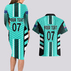 custom-australia-soccer-couples-matching-long-sleeve-bodycon-dress-and-hawaiian-shirt-go-matildas-dynamic-turquoise