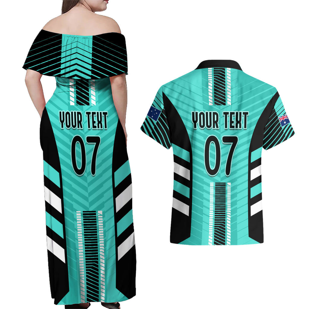 custom-australia-soccer-couples-matching-off-shoulder-maxi-dress-and-hawaiian-shirt-go-matildas-dynamic-turquoise