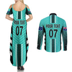 custom-australia-soccer-couples-matching-summer-maxi-dress-and-long-sleeve-button-shirt-go-matildas-dynamic-turquoise