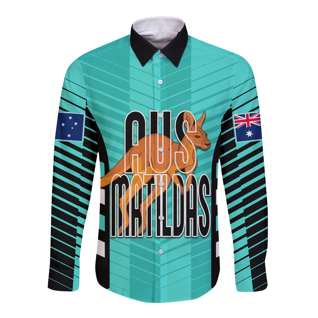 custom-australia-soccer-long-sleeve-button-shirt-go-matildas-dynamic-turquoise