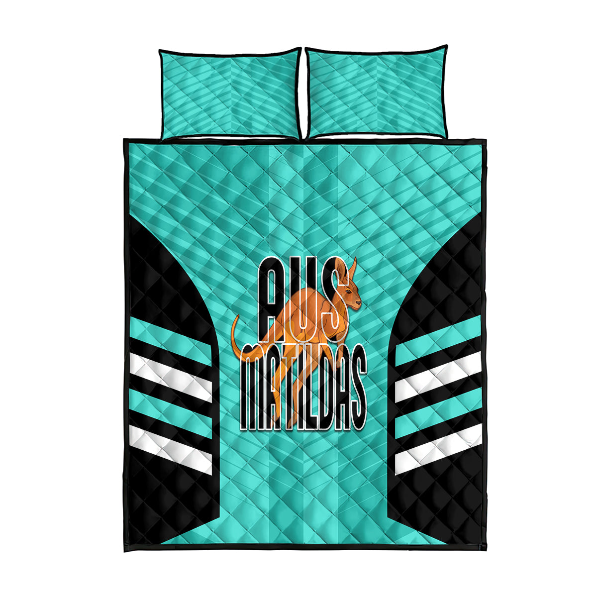 custom-australia-soccer-quilt-bed-set-go-matildas-dynamic-turquoise