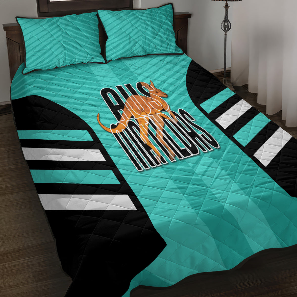 custom-australia-soccer-quilt-bed-set-go-matildas-dynamic-turquoise