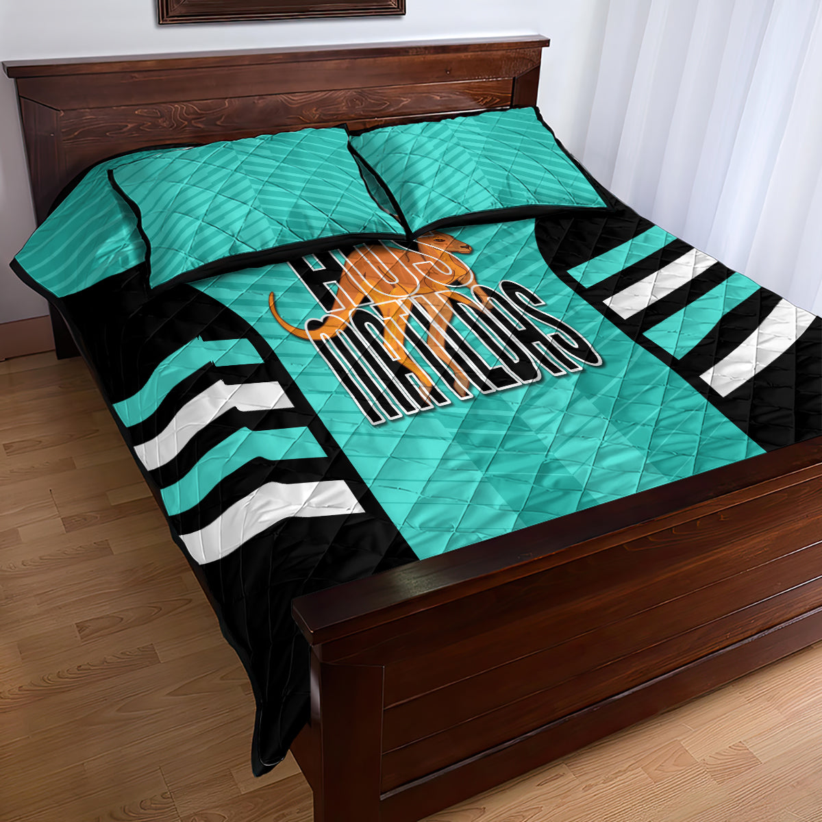 custom-australia-soccer-quilt-bed-set-go-matildas-dynamic-turquoise