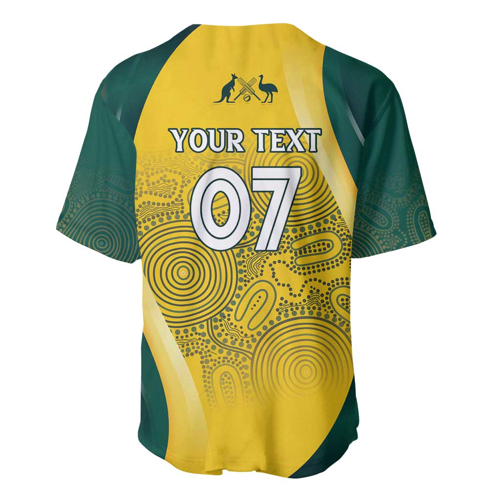 Australia Cricket Custom Indigenous Baseball Jersey Aboriginal Arts GO Aussie