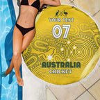 Australia Cricket Custom Indigenous Beach Blanket Aboriginal Arts GO Aussie LT7