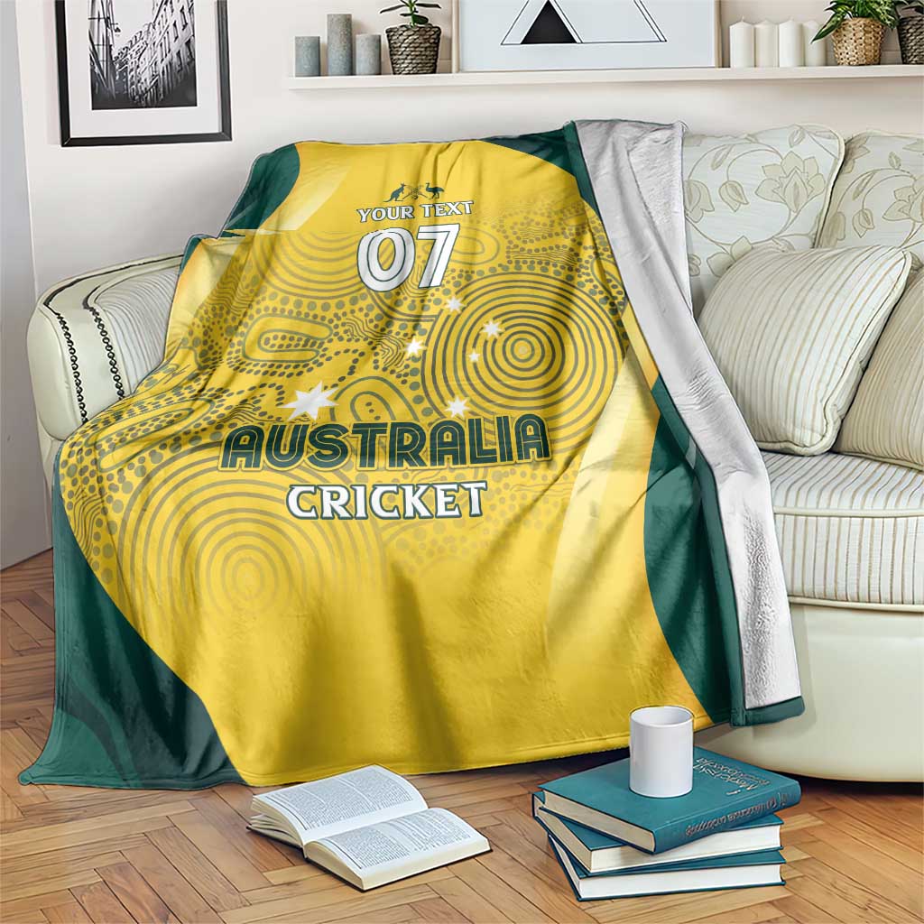 Australia Cricket Custom Indigenous Blanket Aboriginal Arts GO Aussie LT7