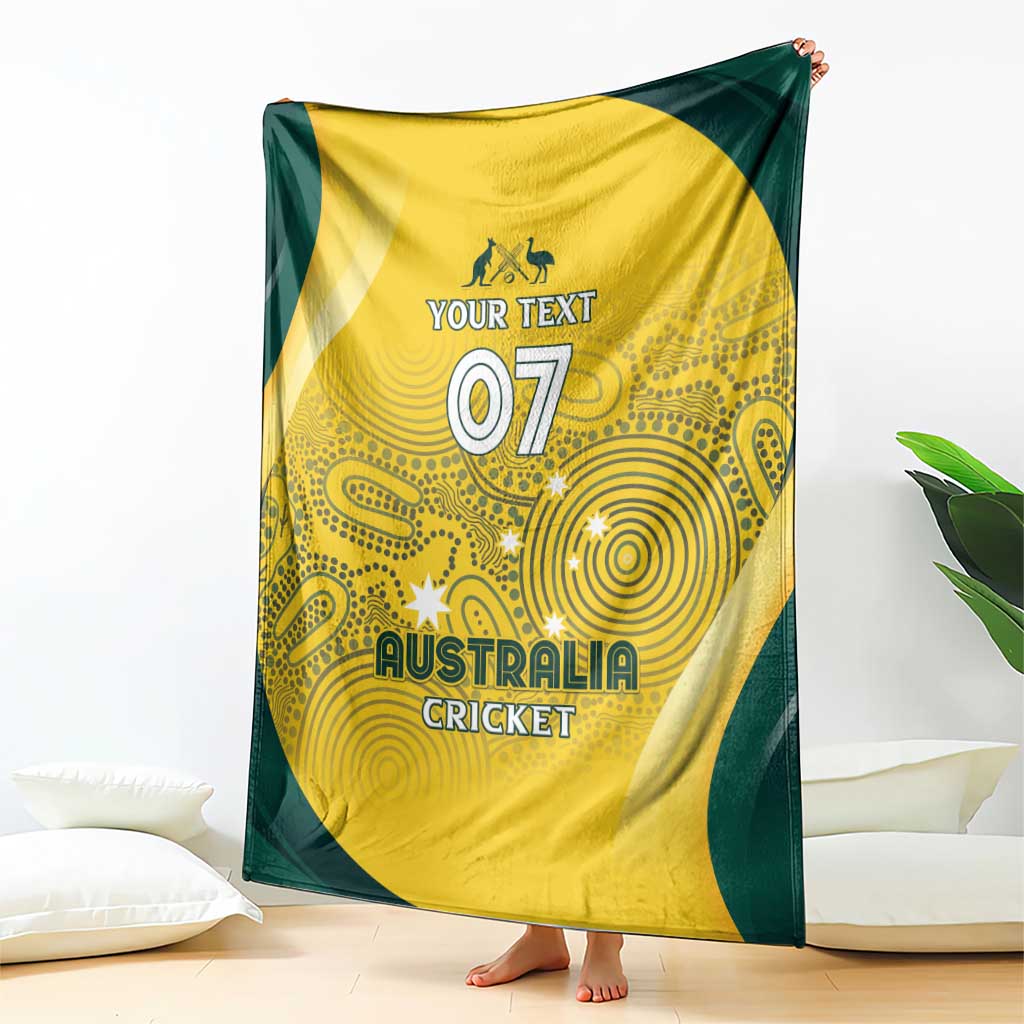 Australia Cricket Custom Indigenous Blanket Aboriginal Arts GO Aussie LT7