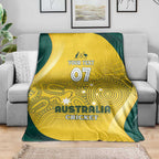 Australia Cricket Custom Indigenous Blanket Aboriginal Arts GO Aussie LT7