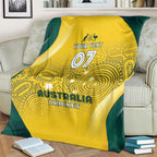 Australia Cricket Custom Indigenous Blanket Aboriginal Arts GO Aussie LT7