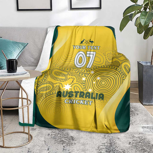 Australia Cricket Custom Indigenous Blanket Aboriginal Arts GO Aussie LT7