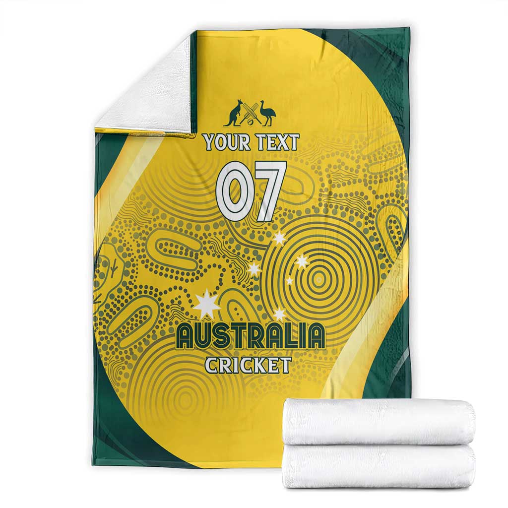 Australia Cricket Custom Indigenous Blanket Aboriginal Arts GO Aussie LT7