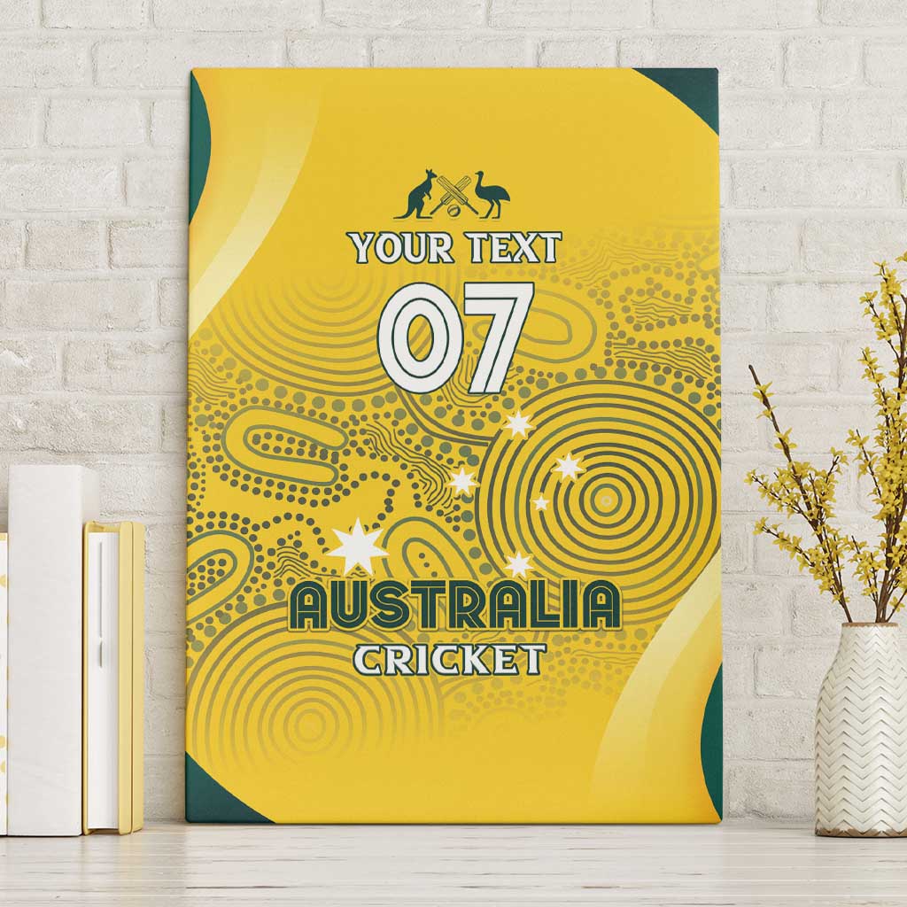 Australia Cricket Custom Indigenous Canvas Wall Art Aboriginal Arts GO Aussie LT7